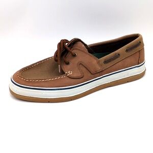 Wrangler Hero Loafer Mens Topside Brown 9 Leather Boat Shoe Casual 1792716